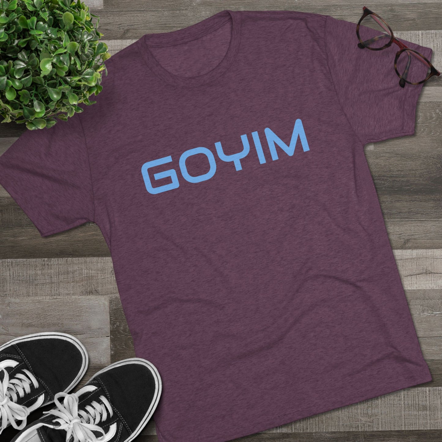 BakedSquatch.com brings the Goyim_001. A Unisex Tri-Blend Crew Tee. Goyim (plural): Gentiles or non-Jews.