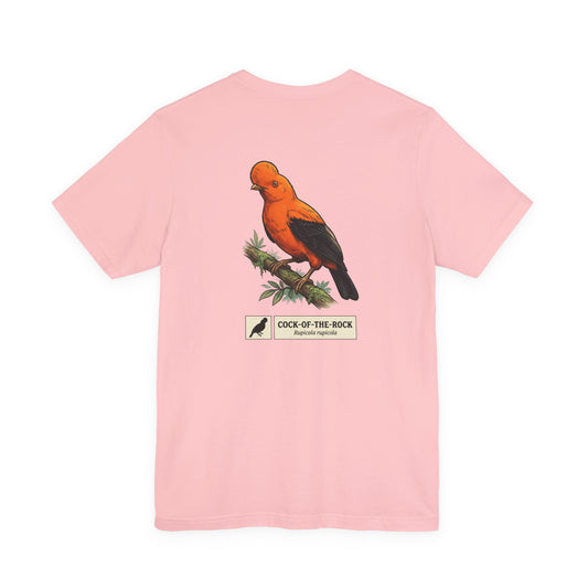 Cock-of-the-Rock Bird Tee — Educational Species Graphic T-Shirt