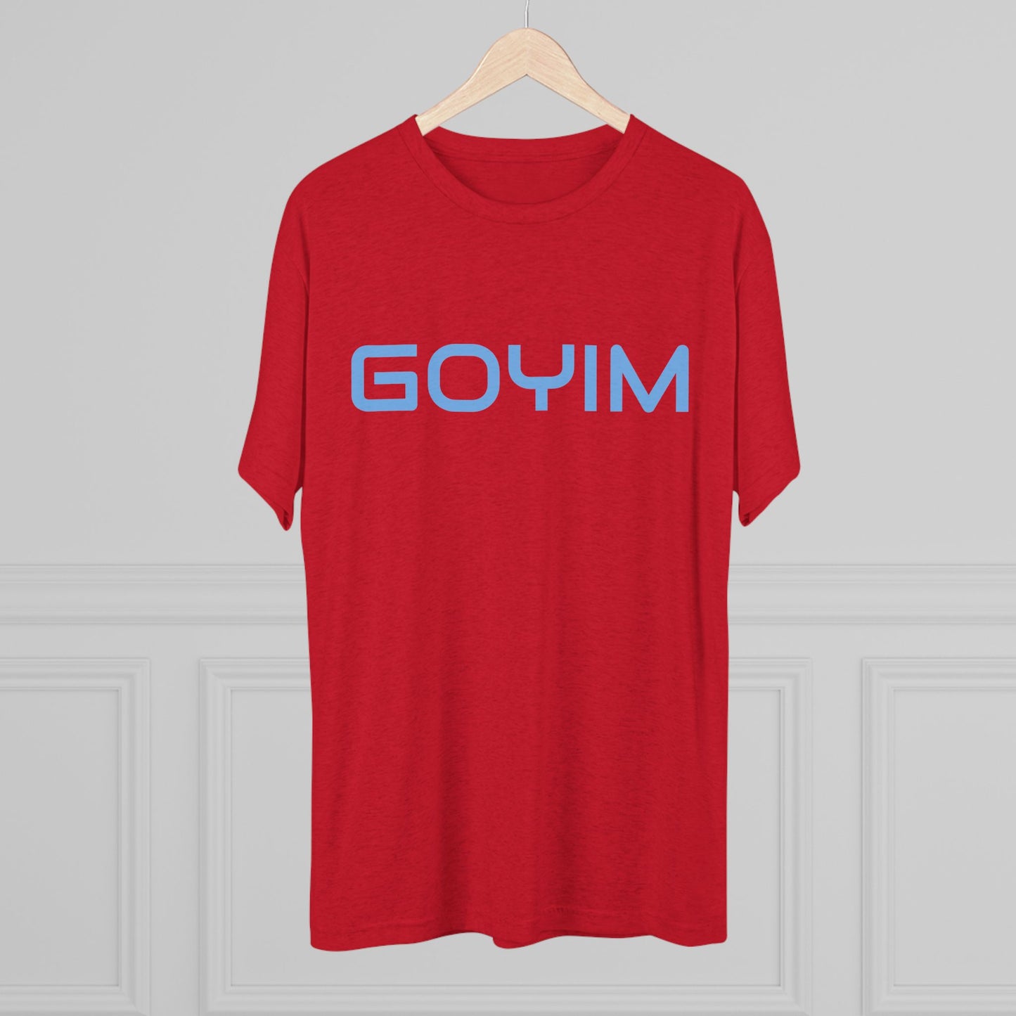 BakedSquatch.com brings the Goyim_001. A Unisex Tri-Blend Crew Tee. Goyim (plural): Gentiles or non-Jews.