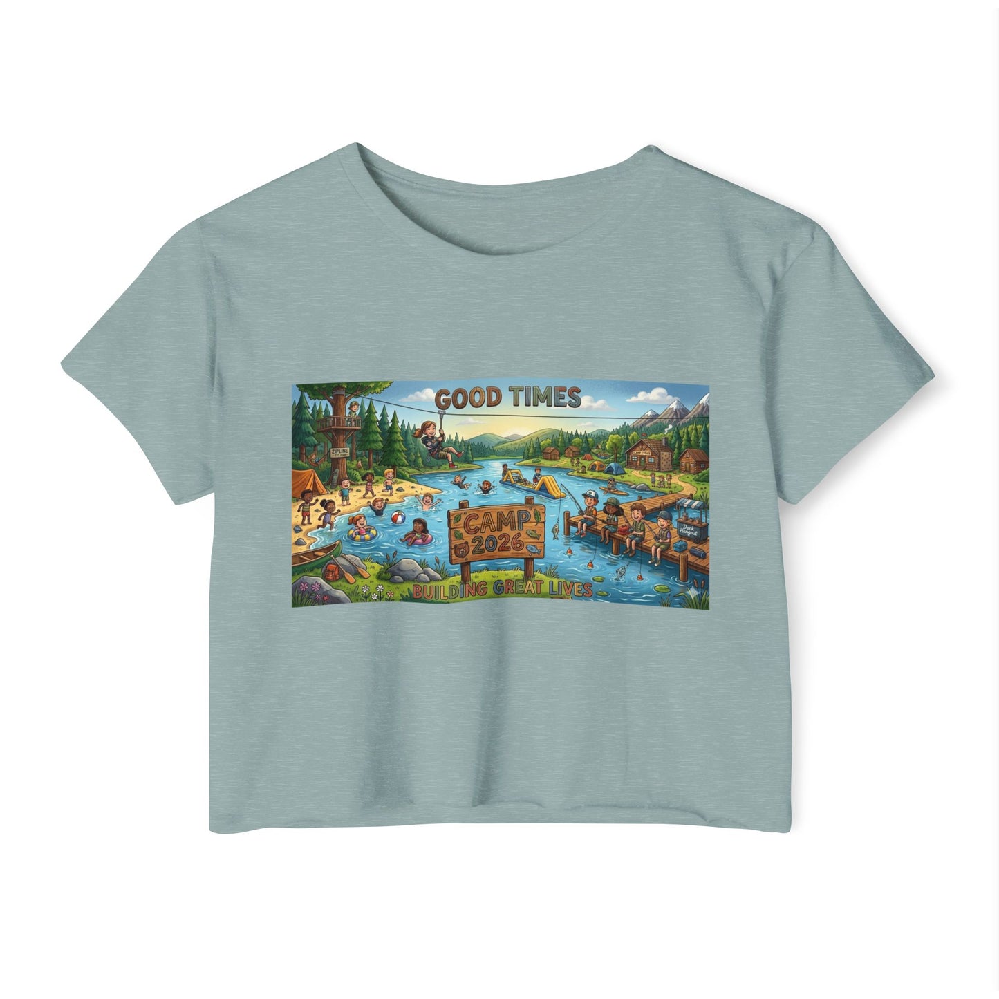BakedSquatch Summer Camp Crop Top — Women's Festival Crop Top
