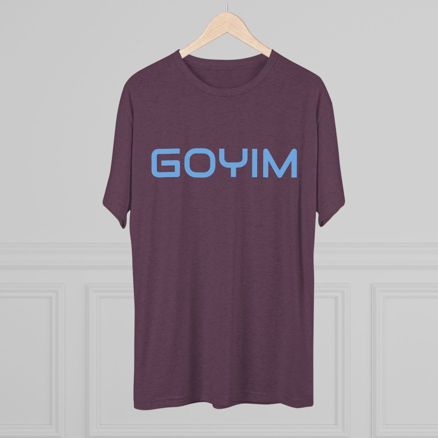 BakedSquatch.com brings the Goyim_001. A Unisex Tri-Blend Crew Tee. Goyim (plural): Gentiles or non-Jews.