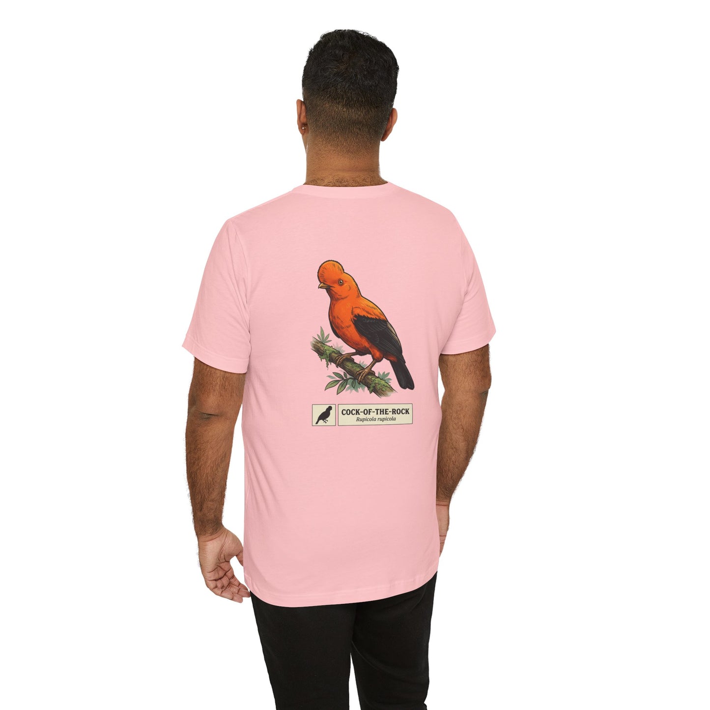 Cock-of-the-Rock Bird Tee — Educational Species Graphic T-Shirt