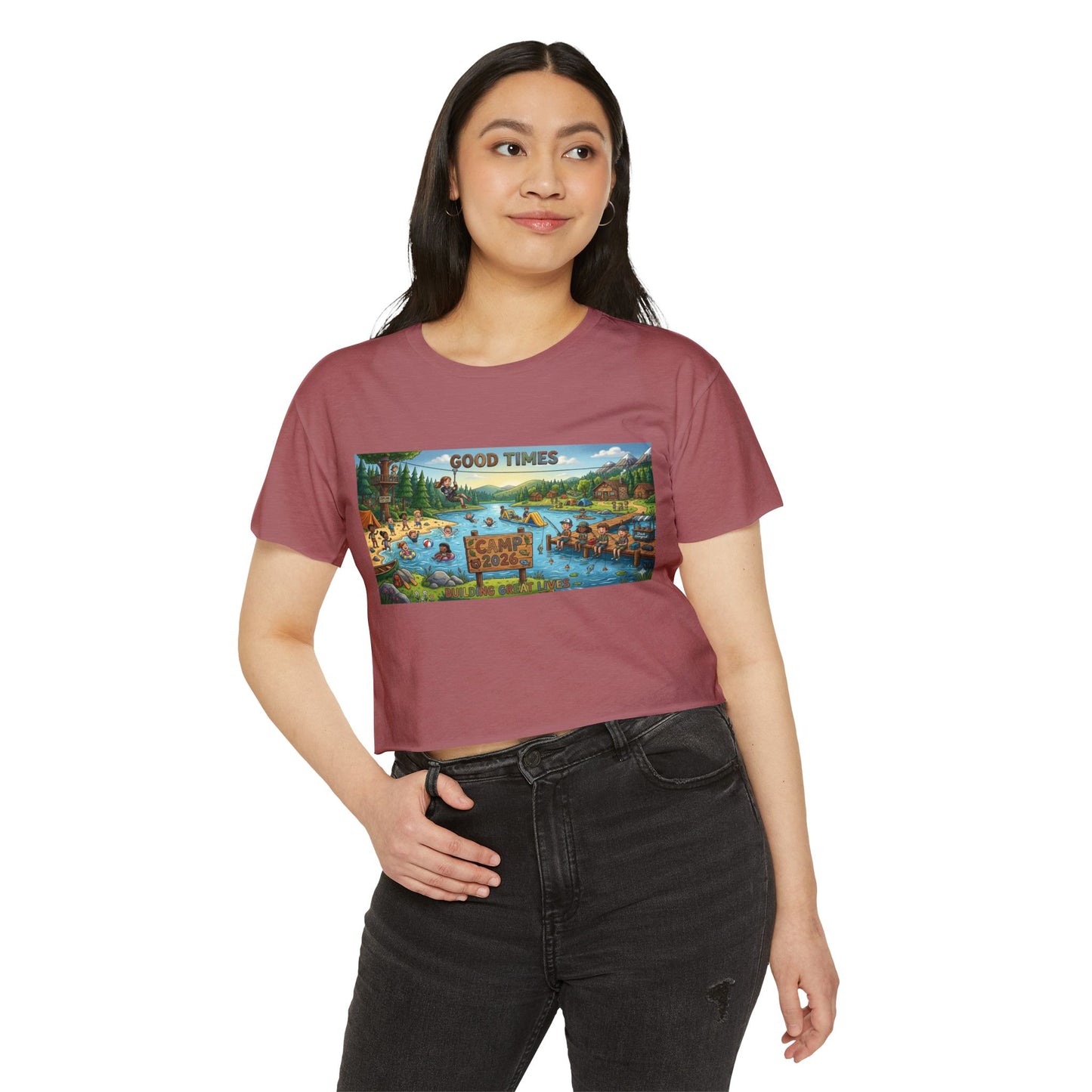 BakedSquatch Summer Camp Crop Top — Women's Festival Crop Top