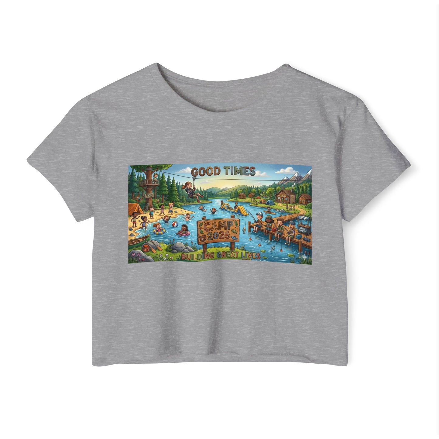 BakedSquatch Summer Camp Crop Top — Women's Festival Crop Top