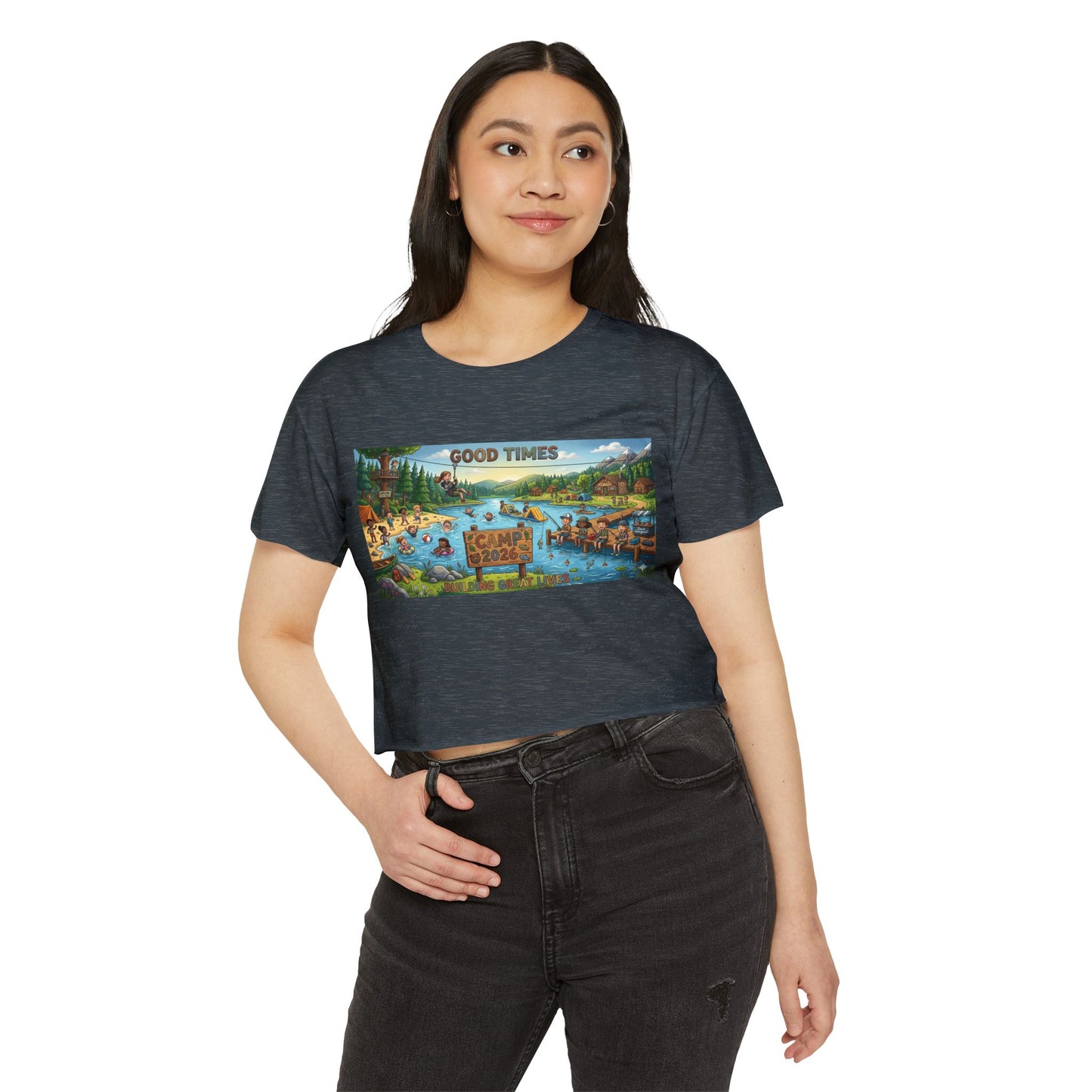 BakedSquatch Summer Camp Crop Top — Women's Festival Crop Top