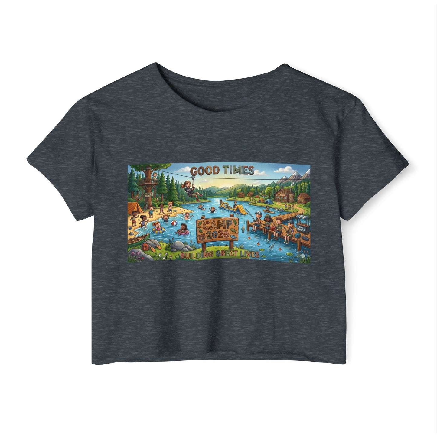 BakedSquatch Summer Camp Crop Top — Women's Festival Crop Top