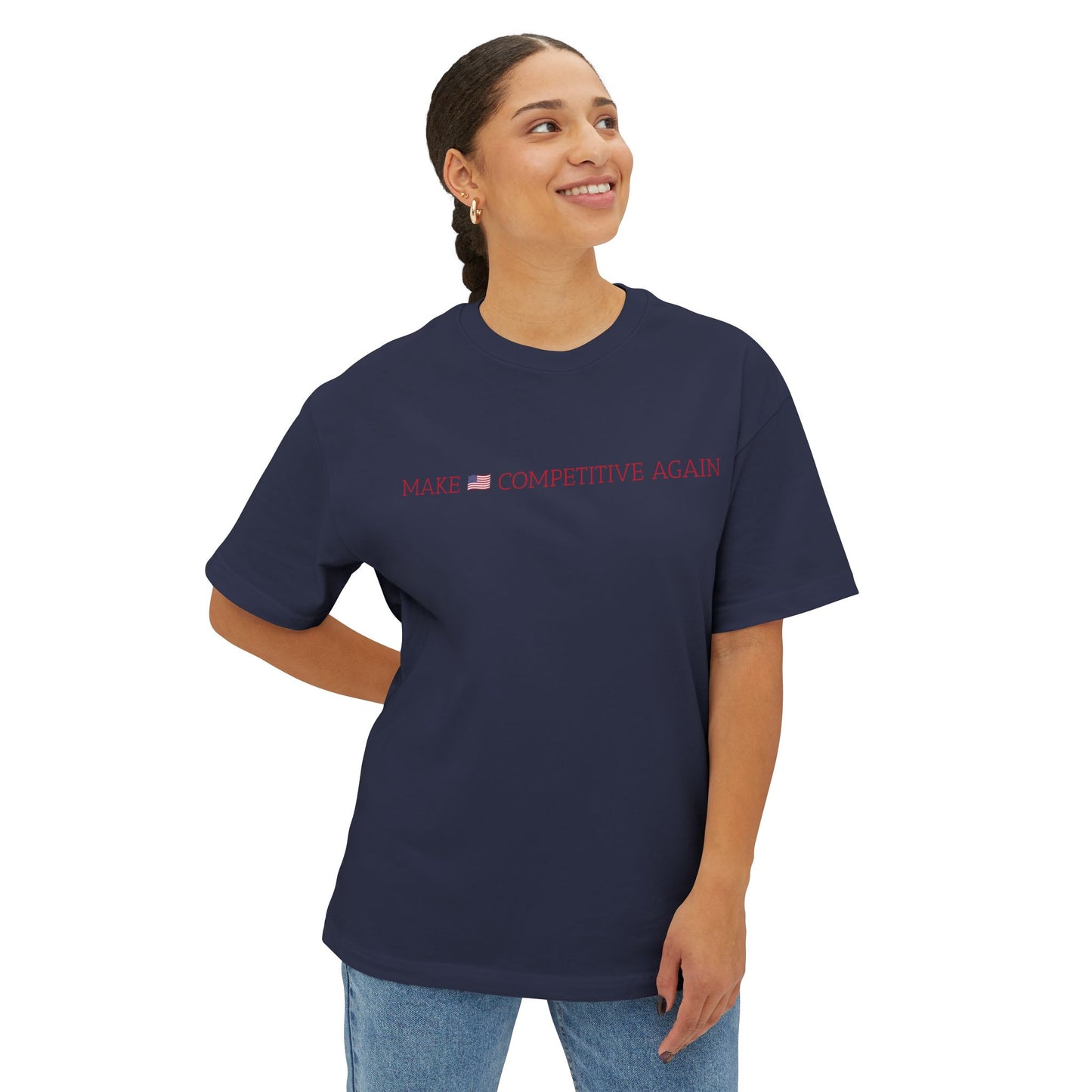 Make 🇺🇸 Competitive Again Tee — "No Boots. No Blood. United in Freedom."