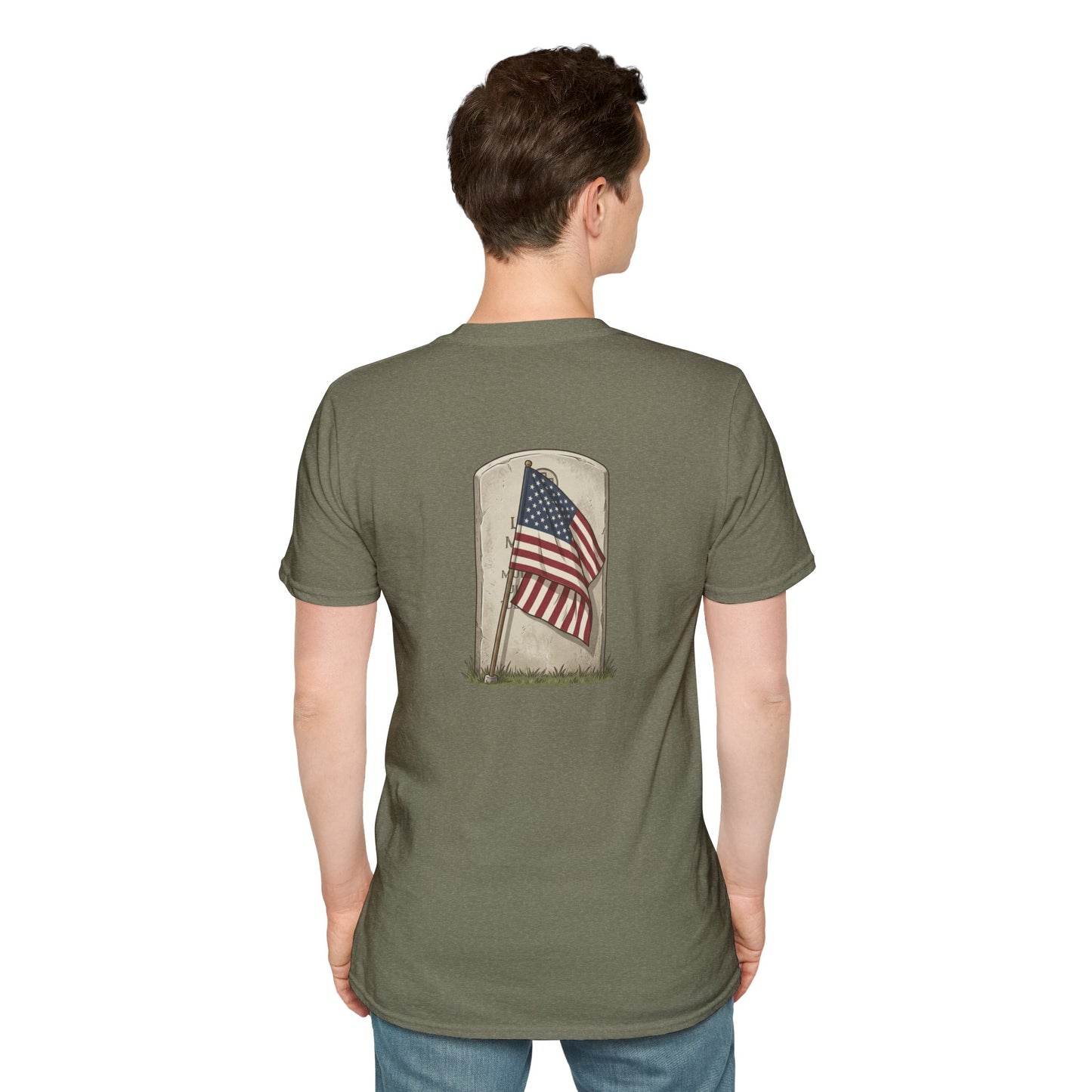 Never Forgotten Memorial T-Shirt — "God Bless Those Who've GIVEN"