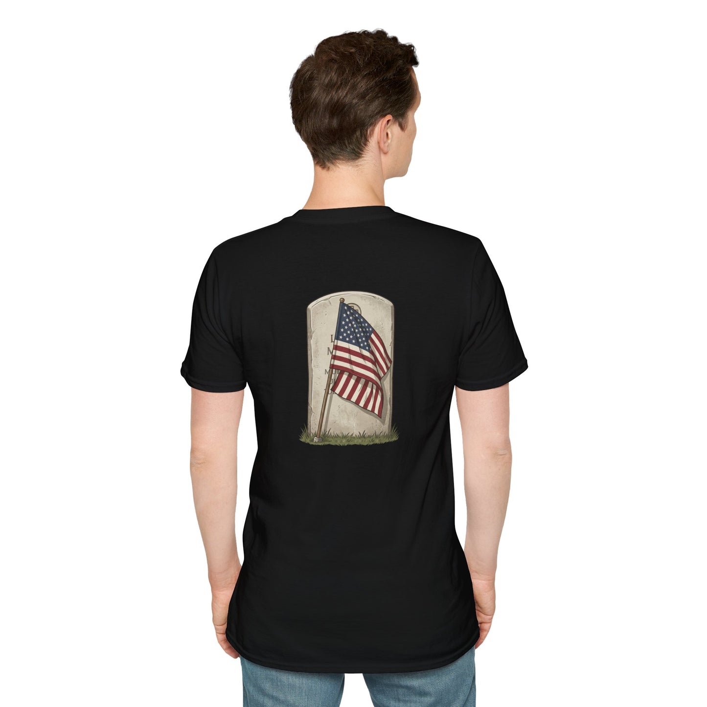 Never Forgotten Memorial T-Shirt — "God Bless Those Who've GIVEN"