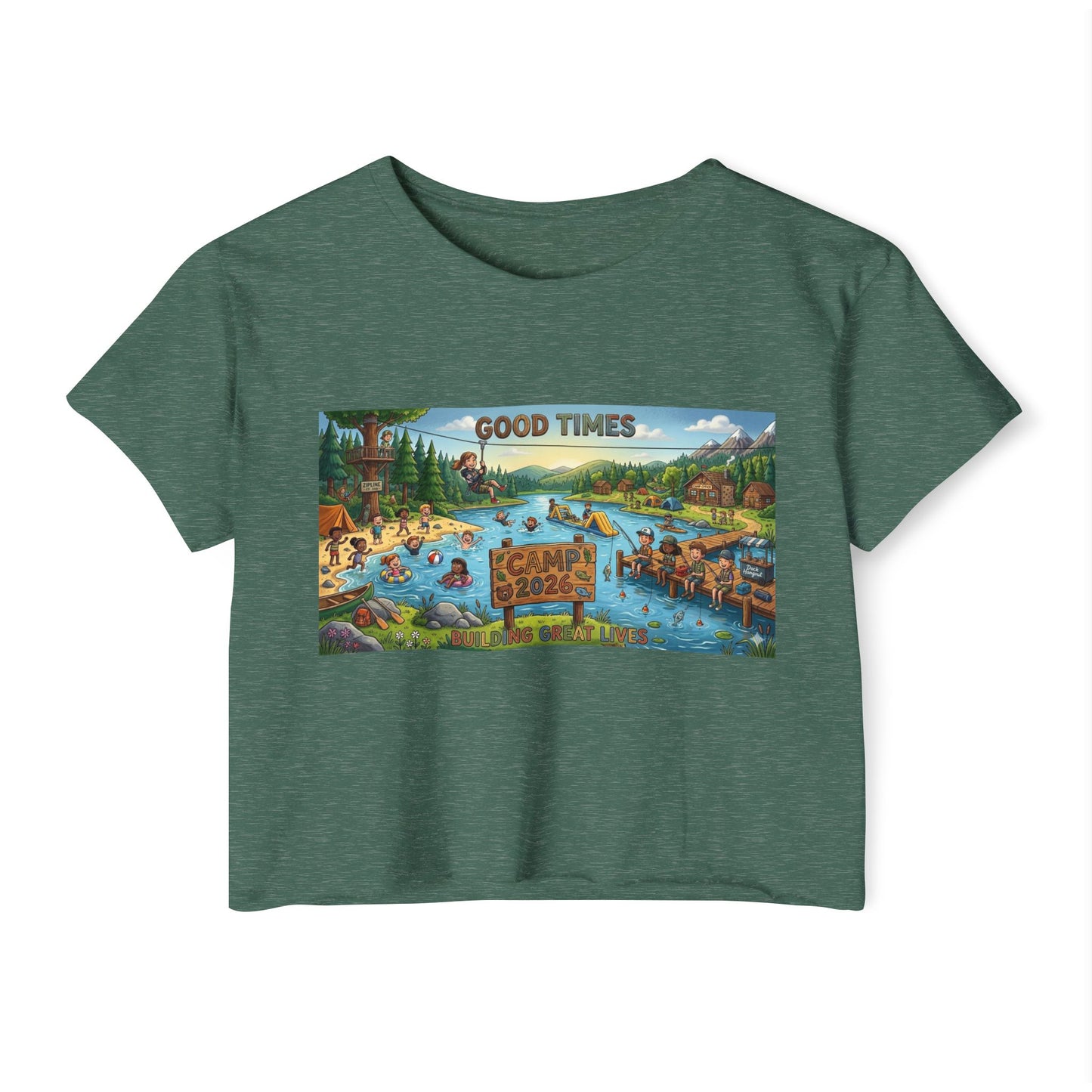 BakedSquatch Summer Camp Crop Top — Women's Festival Crop Top
