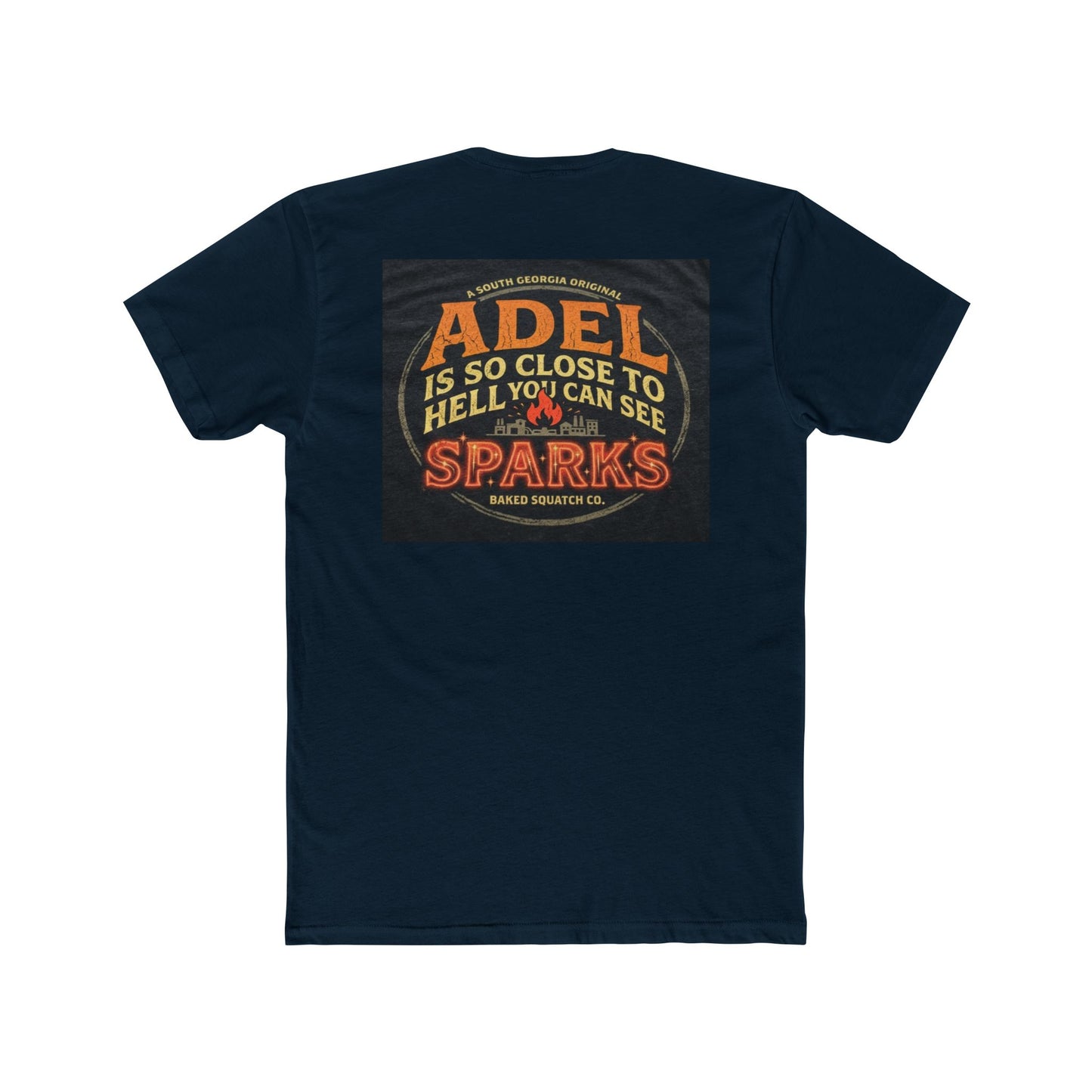 BakedSquatch Home Tee — 'When you visit you'll surly see. The barbie awaits.' Crew Tee