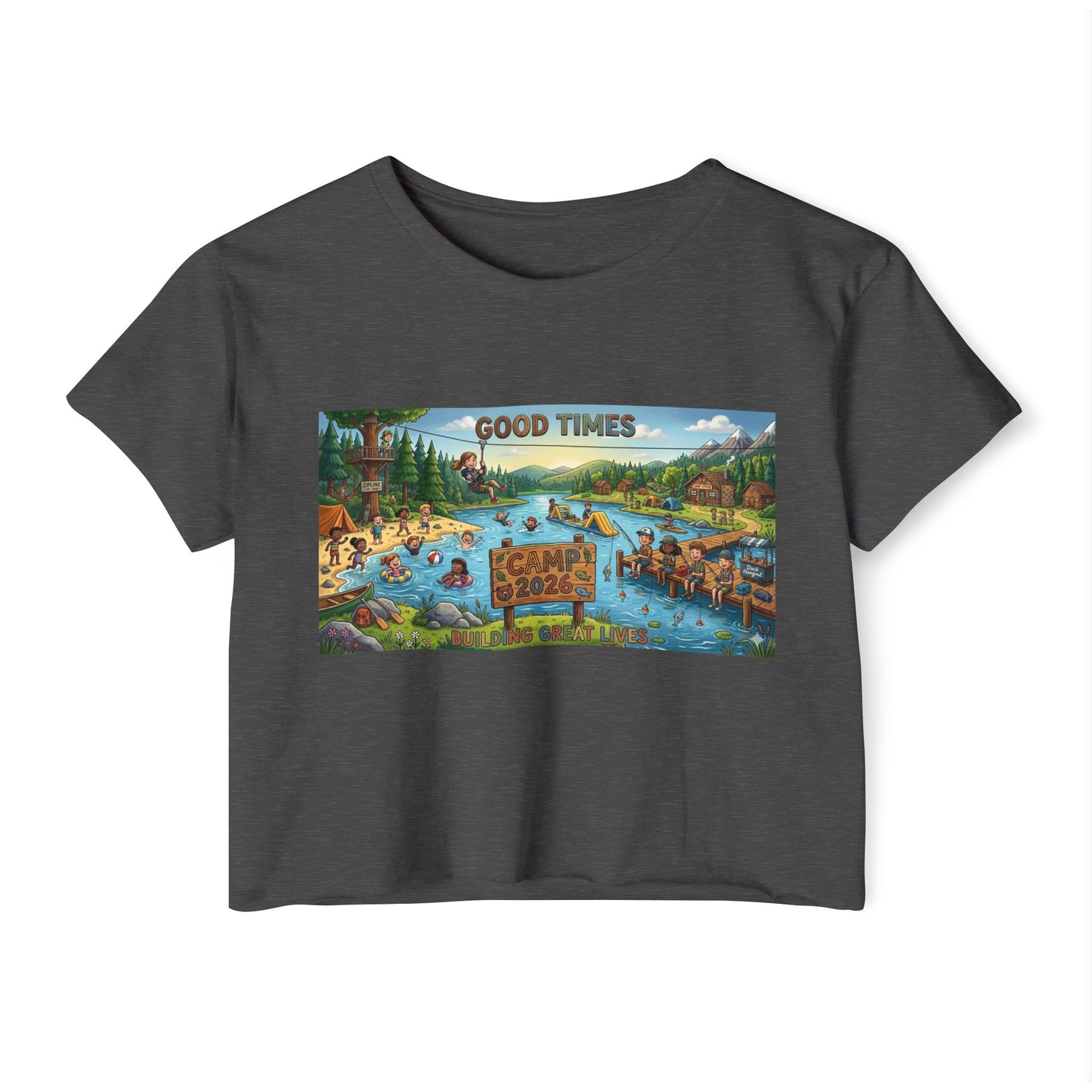 BakedSquatch Summer Camp Crop Top — Women's Festival Crop Top