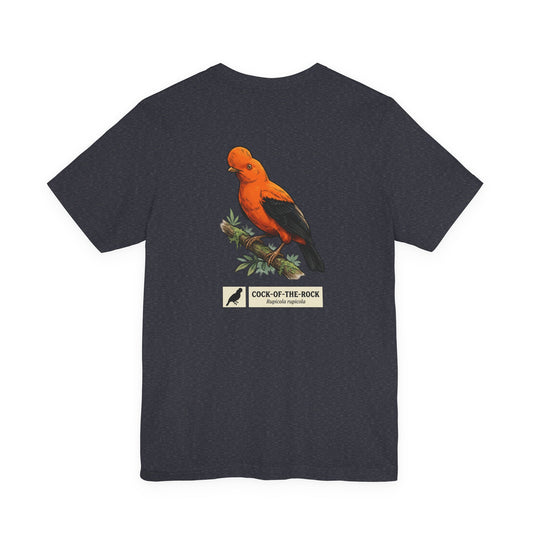 Cock-of-the-Rock Bird Tee — Educational Species Graphic T-Shirt