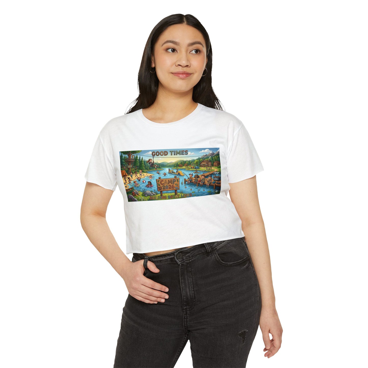 BakedSquatch Summer Camp Crop Top — Women's Festival Crop Top
