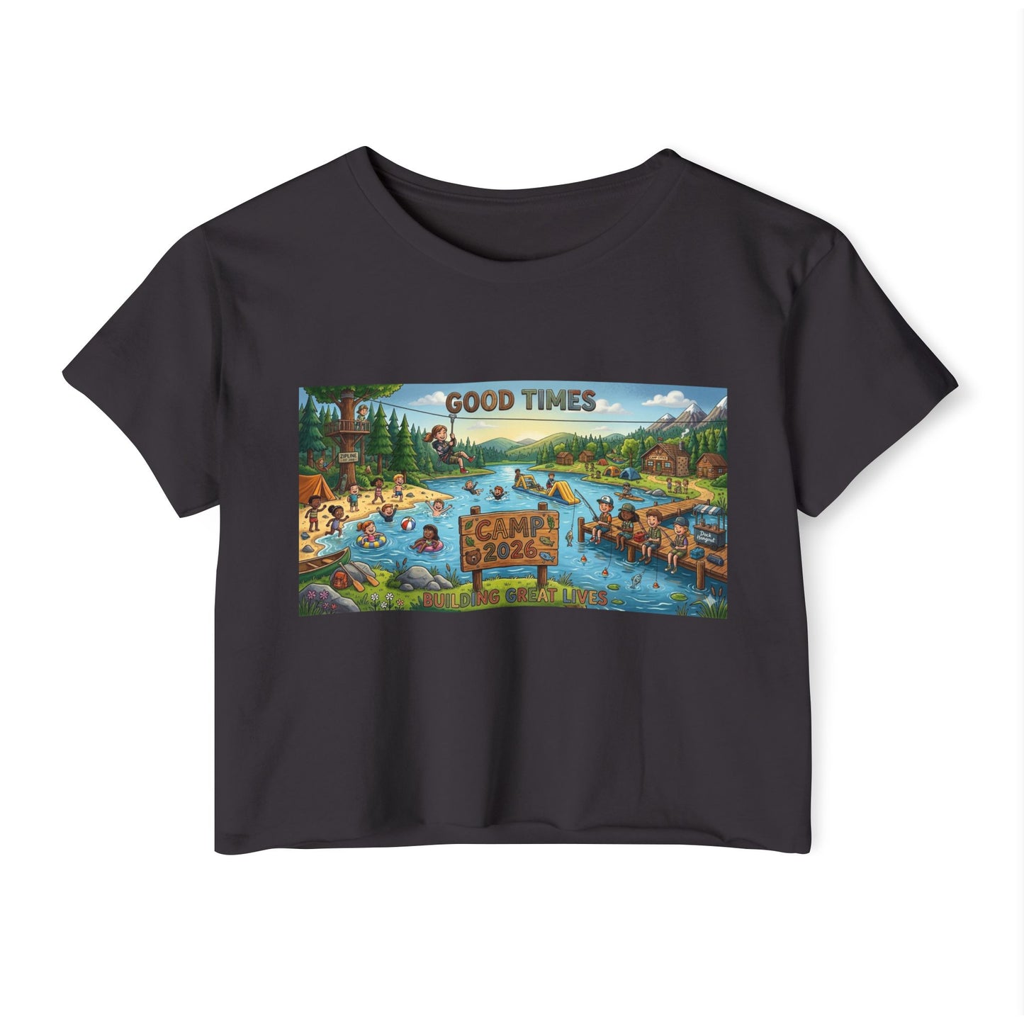 BakedSquatch Summer Camp Crop Top — Women's Festival Crop Top