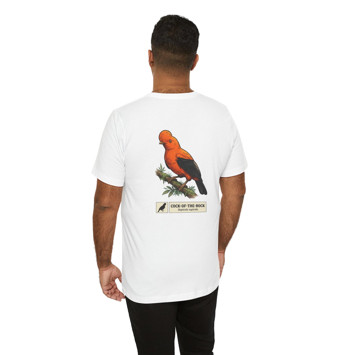 Cock-of-the-Rock Bird Tee — Educational Species Graphic T-Shirt