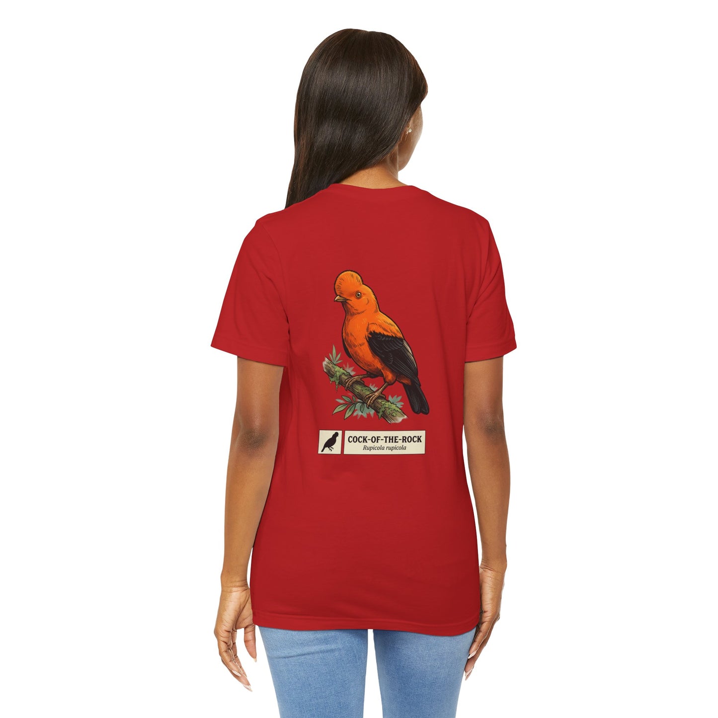 Cock-of-the-Rock Bird Tee — Educational Species Graphic T-Shirt