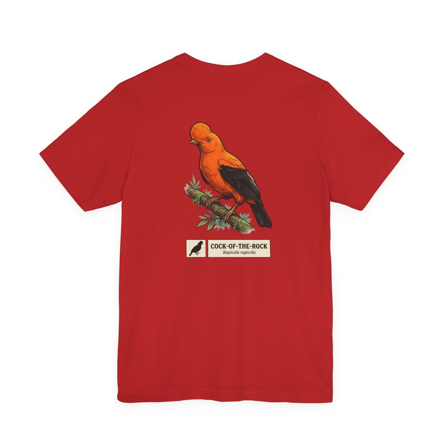 Cock-of-the-Rock Bird Tee — Educational Species Graphic T-Shirt