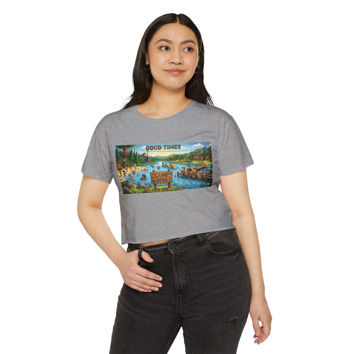 BakedSquatch Summer Camp Crop Top — Women's Festival Crop Top