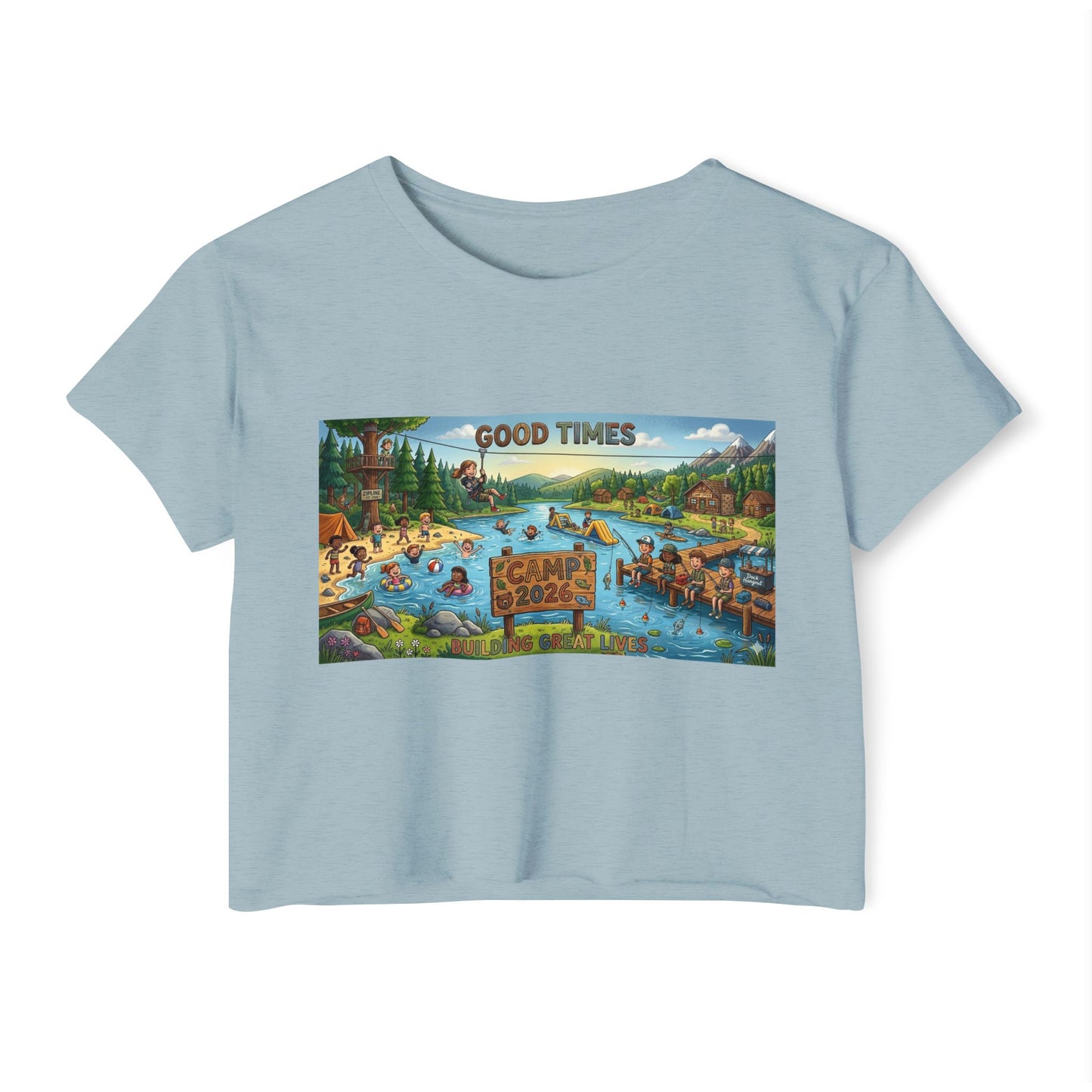 BakedSquatch Summer Camp Crop Top — Women's Festival Crop Top