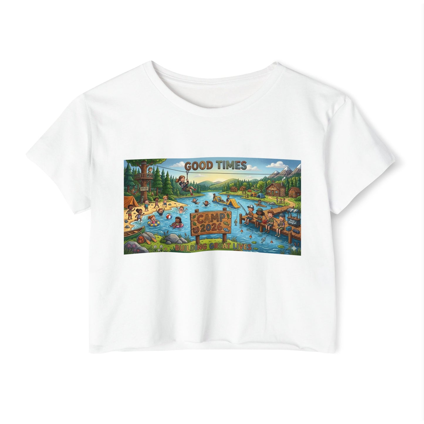 BakedSquatch Summer Camp Crop Top — Women's Festival Crop Top