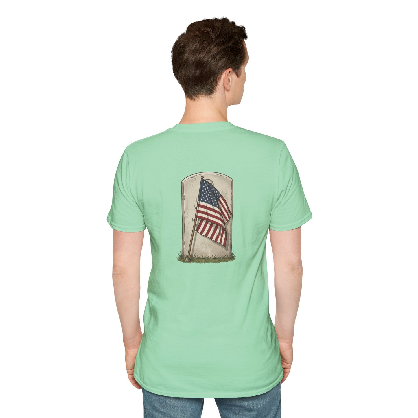 Never Forgotten Memorial T-Shirt — "God Bless Those Who've GIVEN"