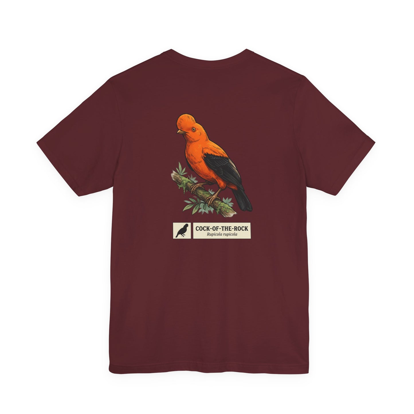 Cock-of-the-Rock Bird Tee — Educational Species Graphic T-Shirt
