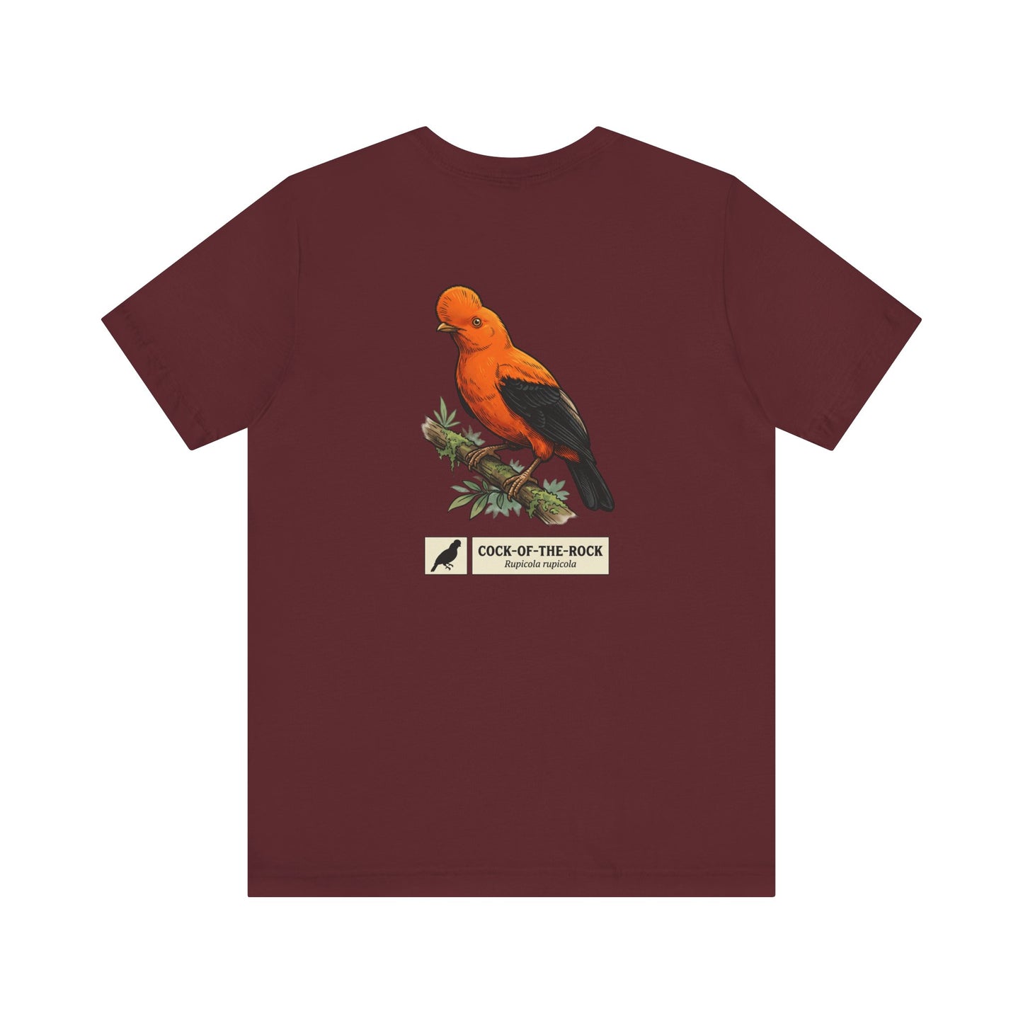 Cock-of-the-Rock Bird Tee — Educational Species Graphic T-Shirt
