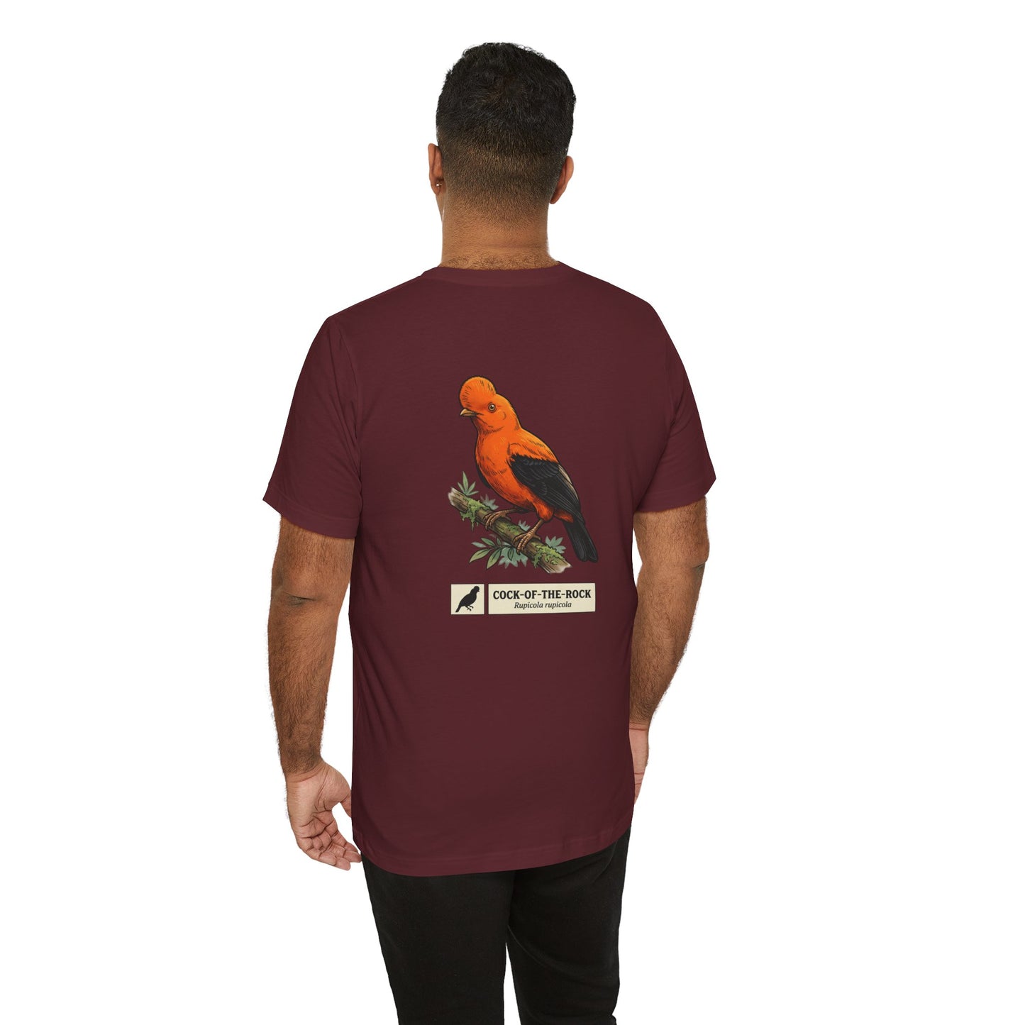 Cock-of-the-Rock Bird Tee — Educational Species Graphic T-Shirt