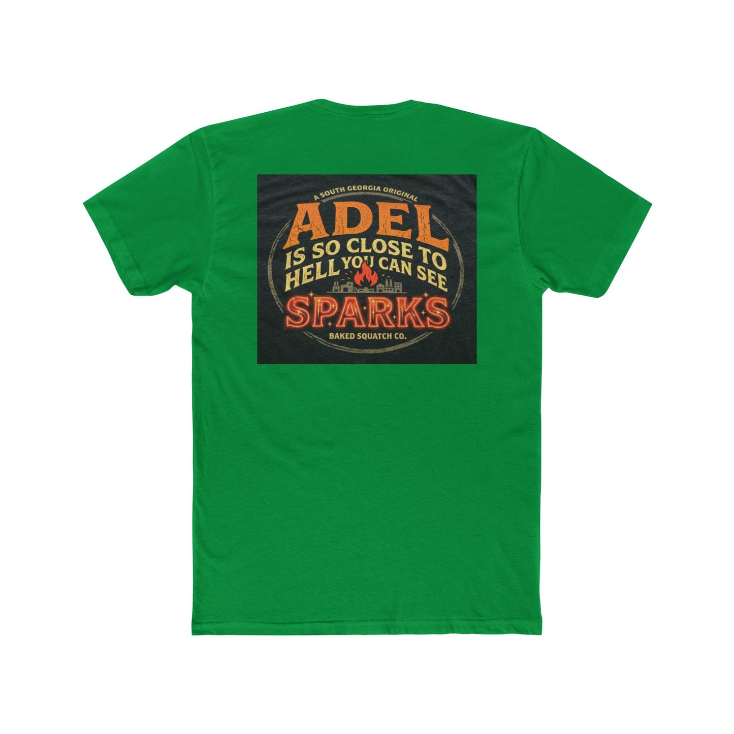 BakedSquatch Home Tee — 'When you visit you'll surly see. The barbie awaits.' Crew Tee