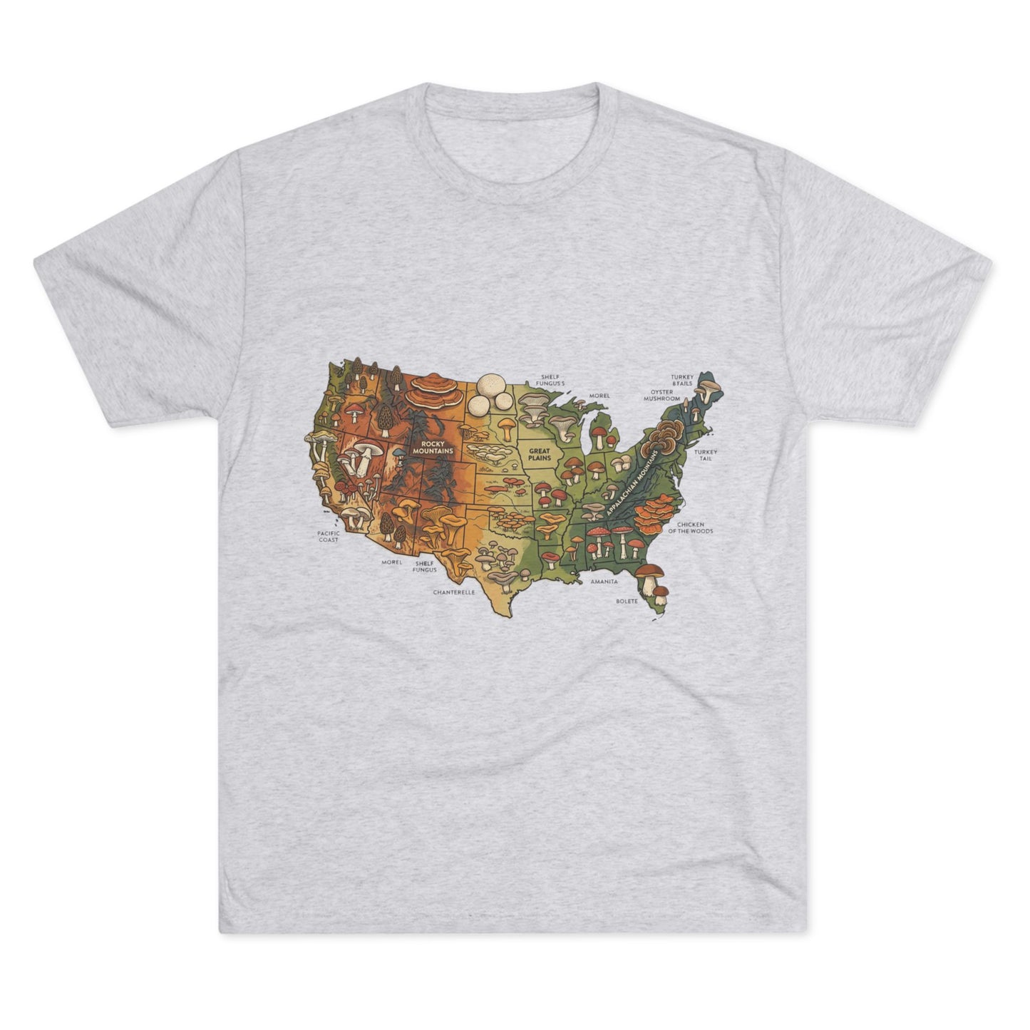 Spore Back Better Lower 48 Mushrooms Tee