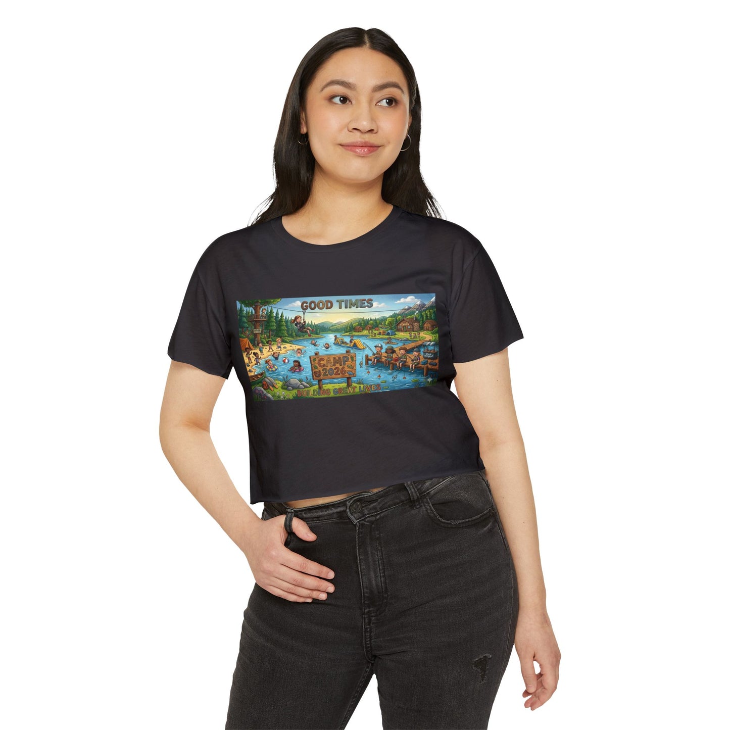 BakedSquatch Summer Camp Crop Top — Women's Festival Crop Top