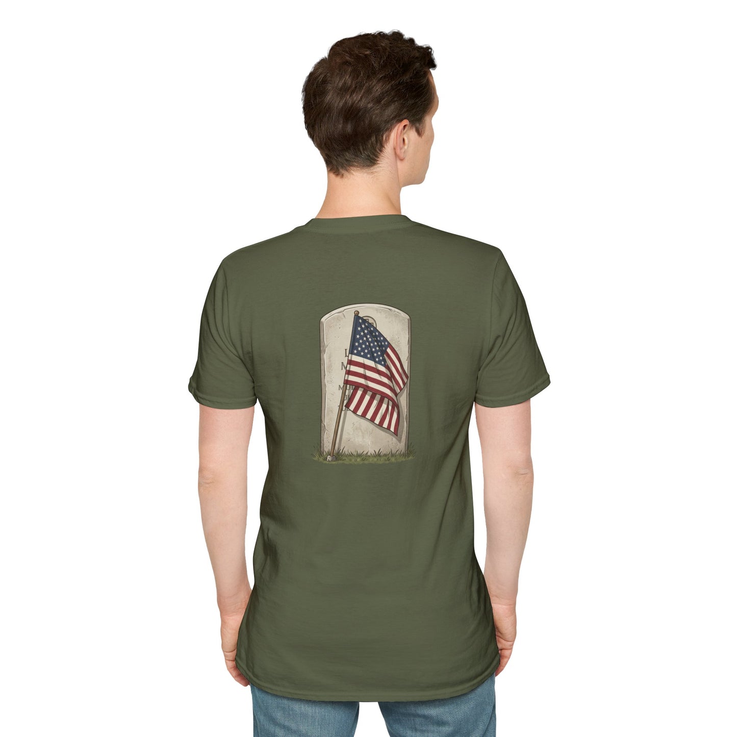 Never Forgotten Memorial T-Shirt — "God Bless Those Who've GIVEN"