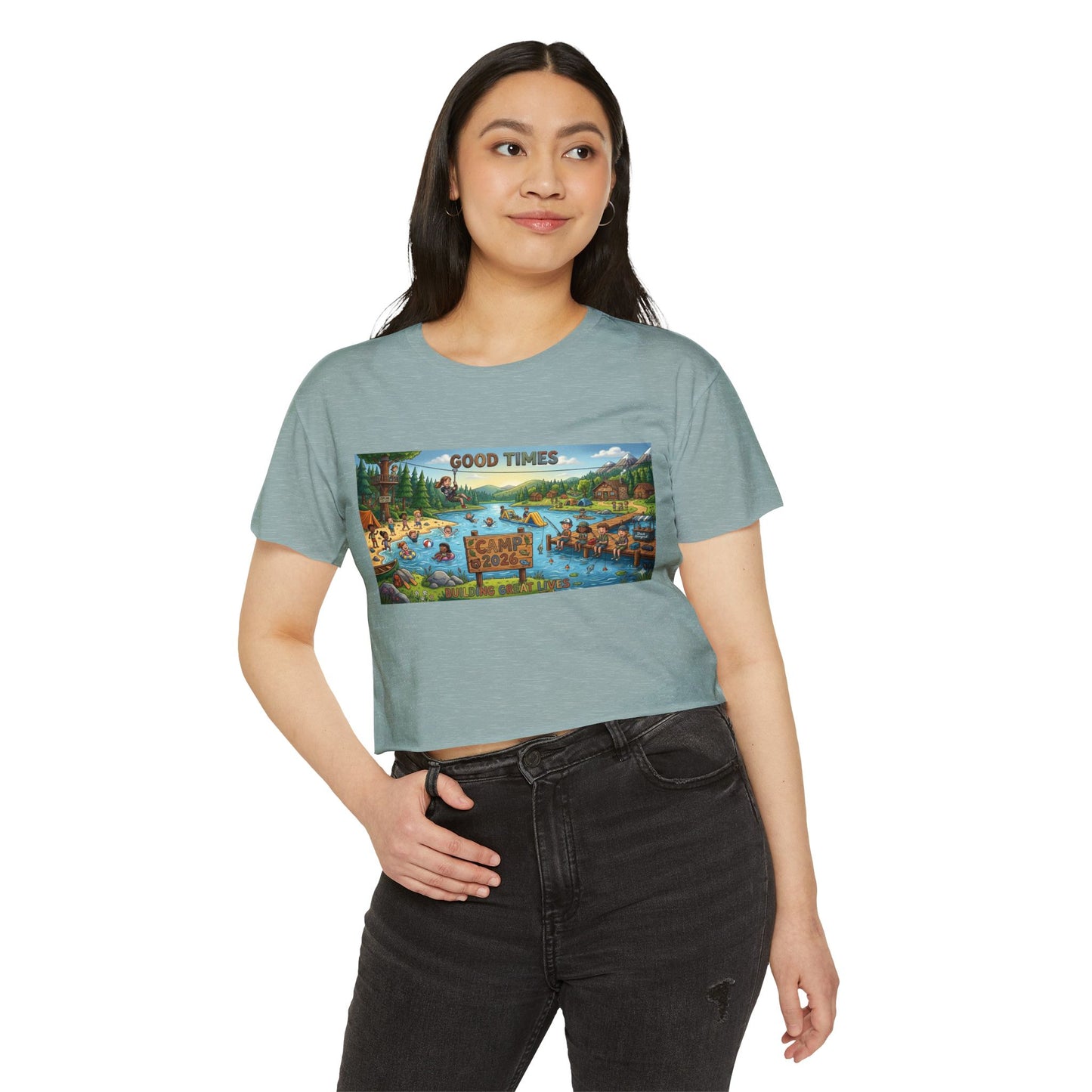 BakedSquatch Summer Camp Crop Top — Women's Festival Crop Top
