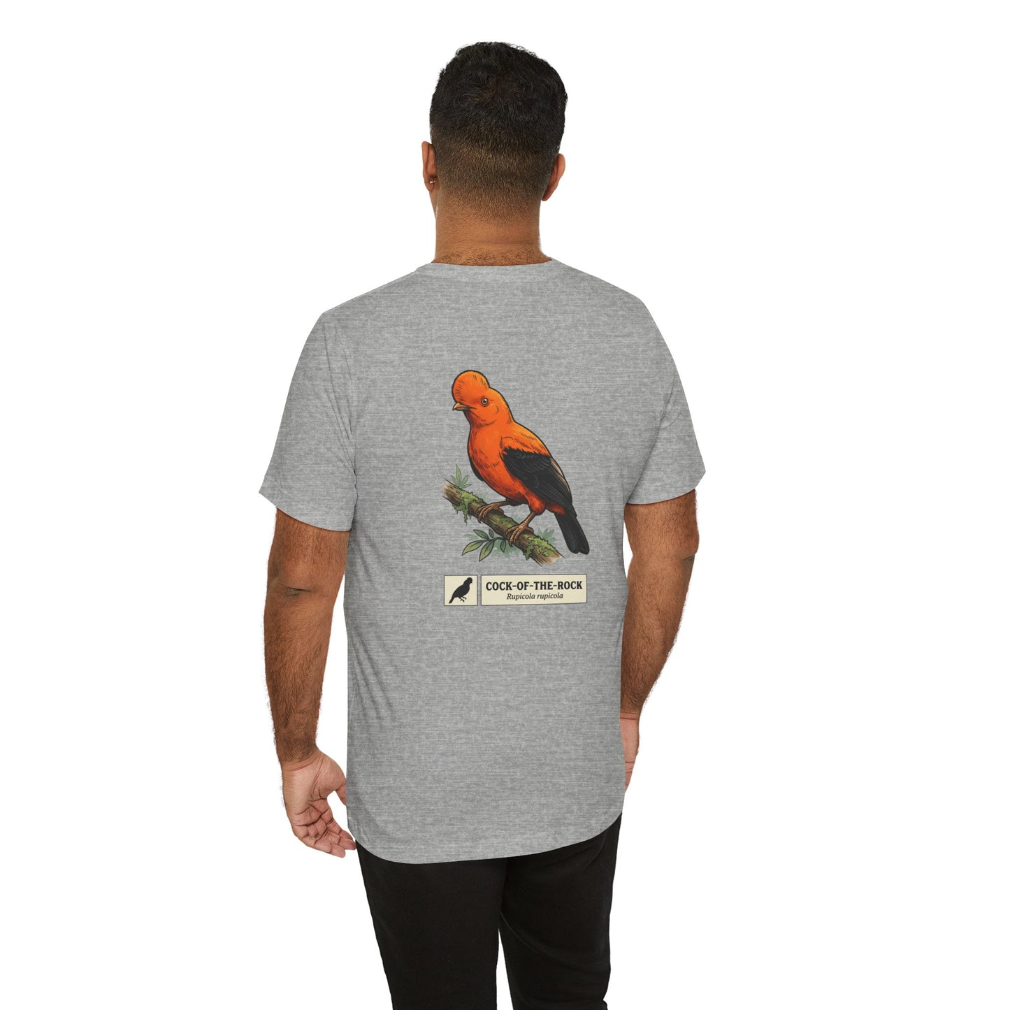 Cock-of-the-Rock Bird Tee — Educational Species Graphic T-Shirt