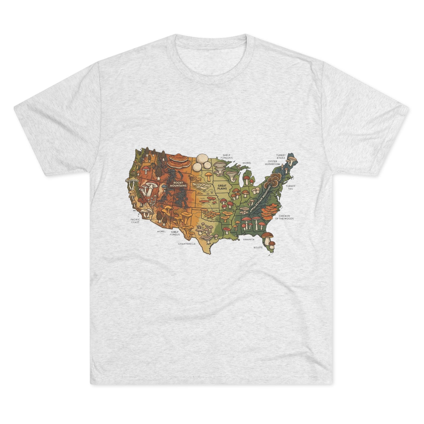 Spore Back Better Lower 48 Mushrooms Tee