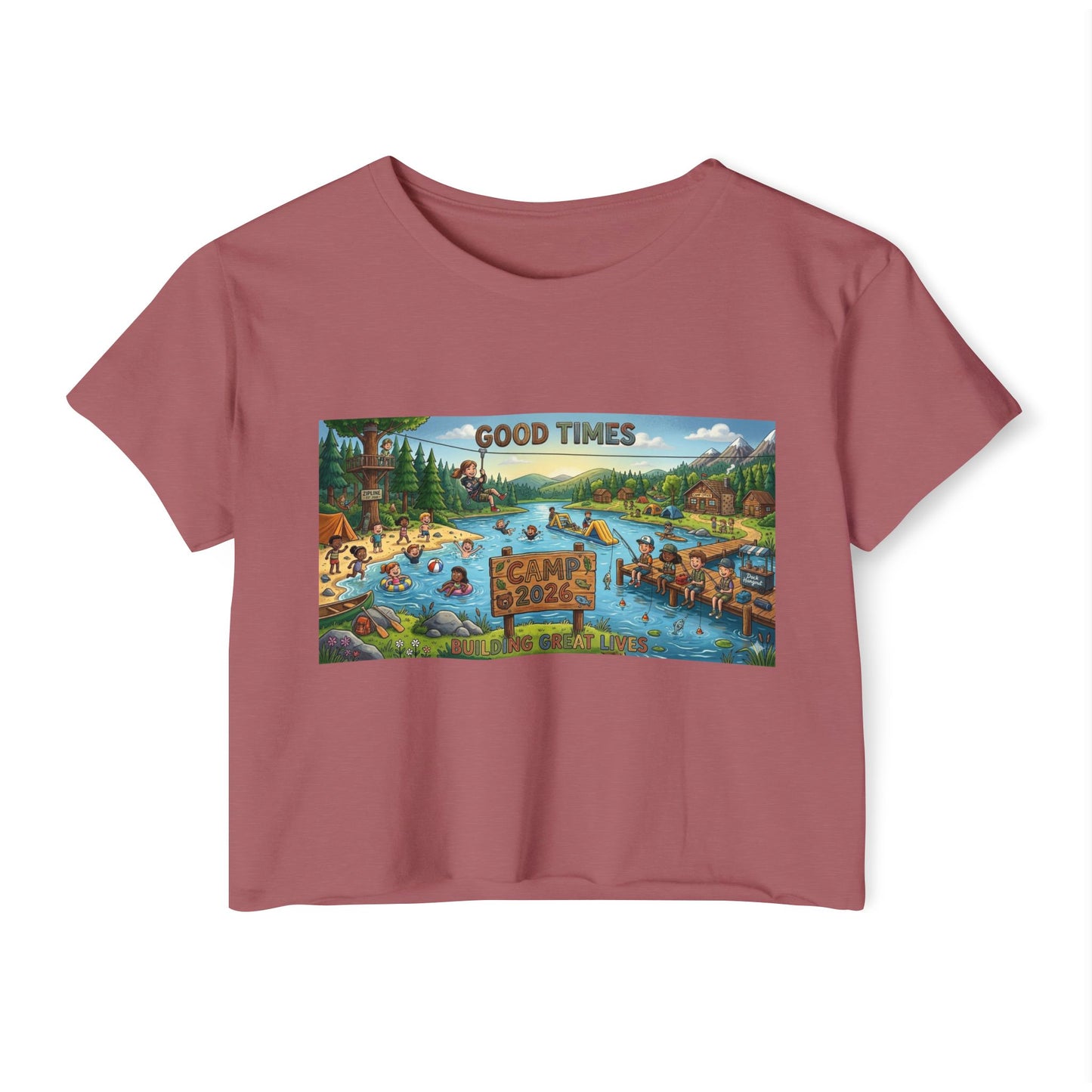 BakedSquatch Summer Camp Crop Top — Women's Festival Crop Top