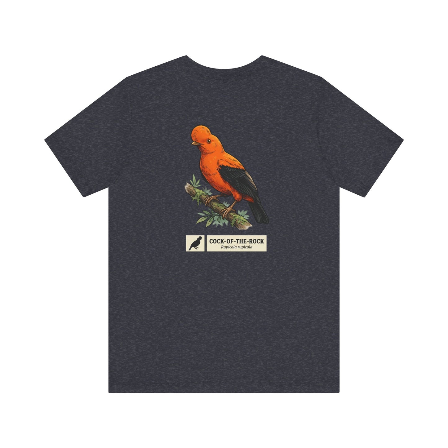 Cock-of-the-Rock Bird Tee — Educational Species Graphic T-Shirt