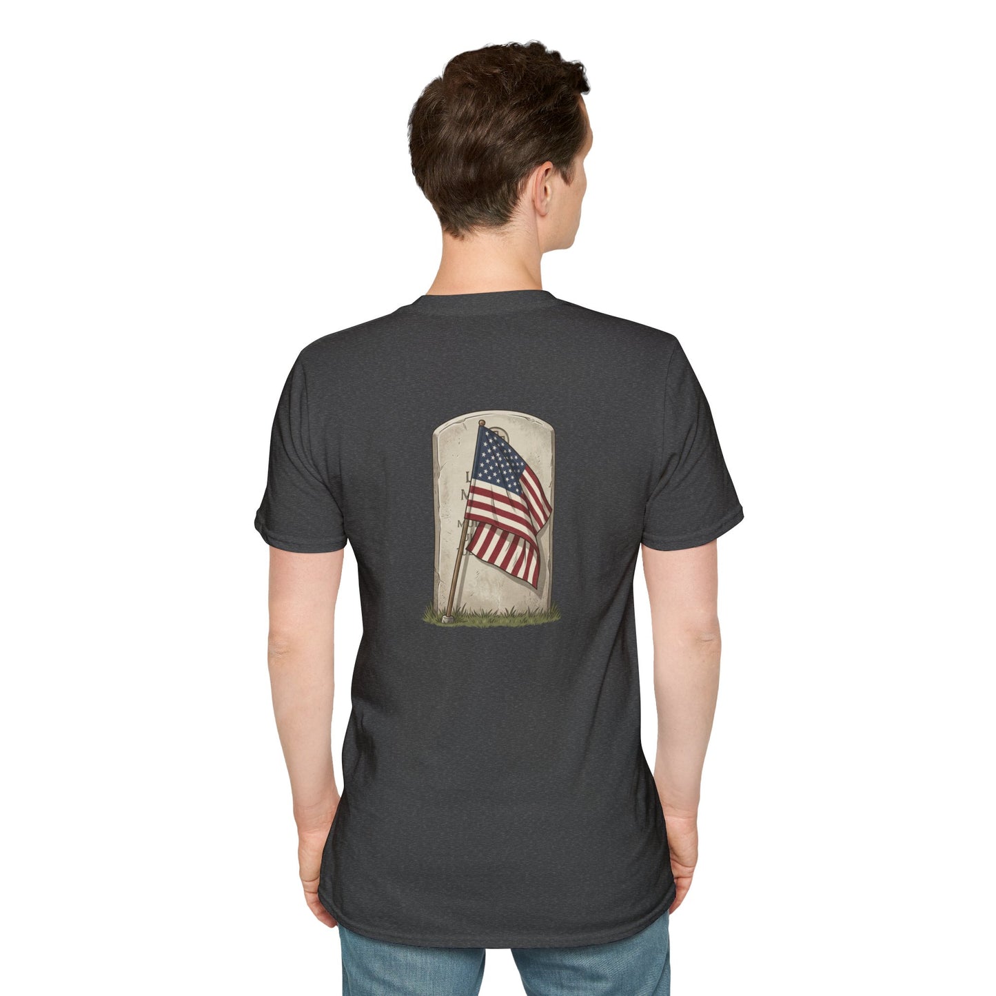 Never Forgotten Memorial T-Shirt — "God Bless Those Who've GIVEN"