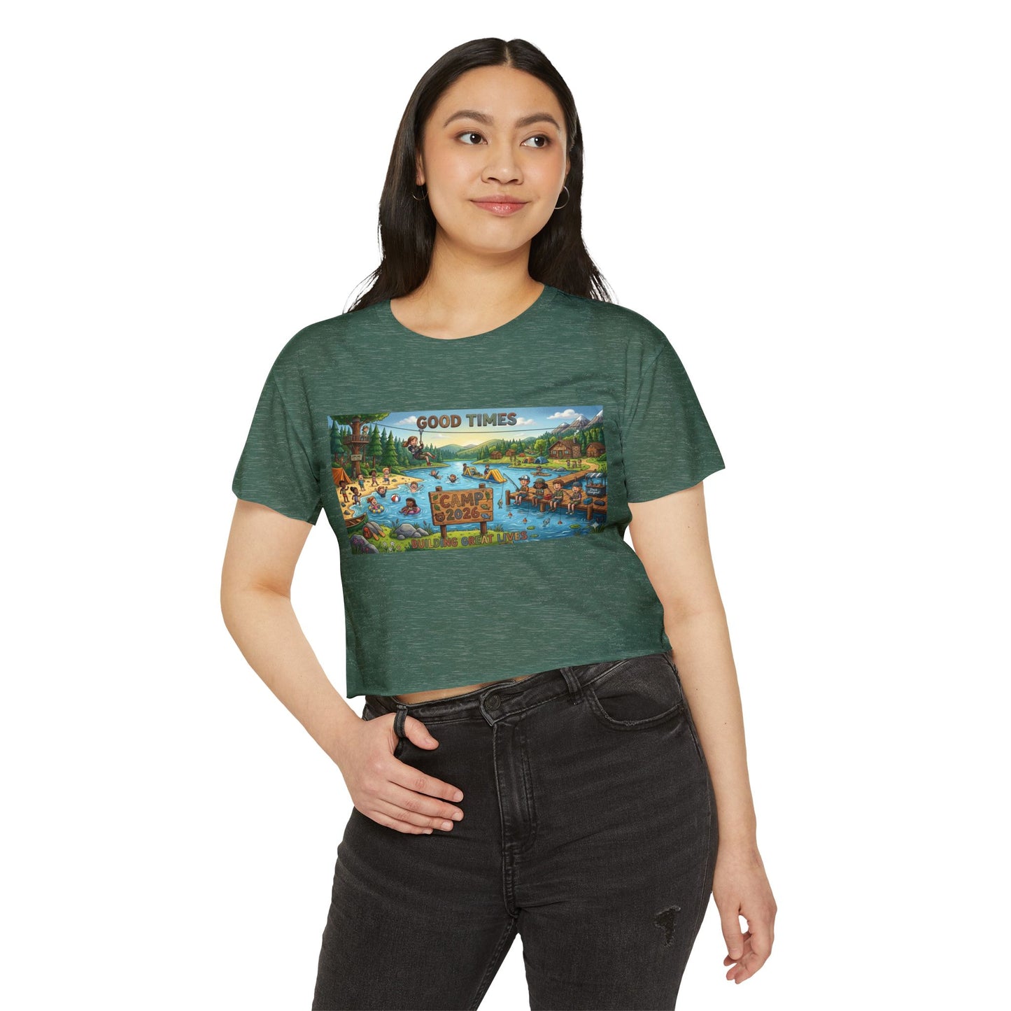 BakedSquatch Summer Camp Crop Top — Women's Festival Crop Top