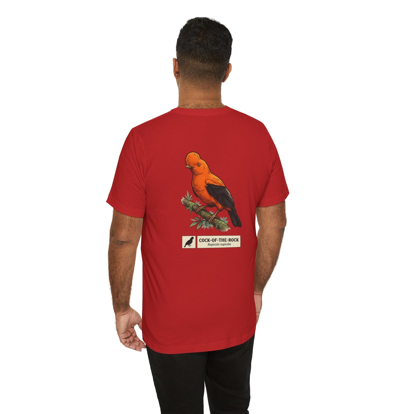Cock-of-the-Rock Bird Tee — Educational Species Graphic T-Shirt
