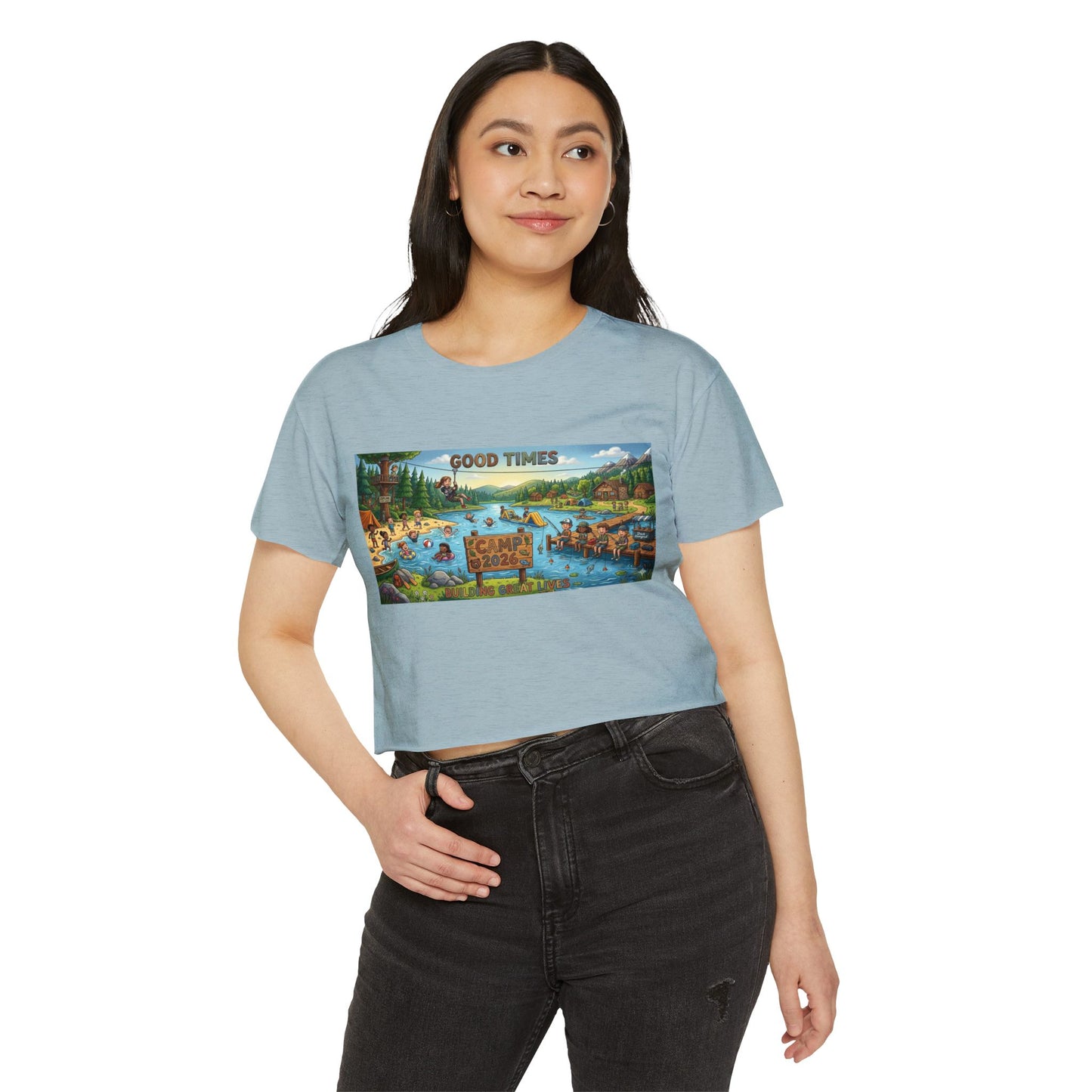 BakedSquatch Summer Camp Crop Top — Women's Festival Crop Top